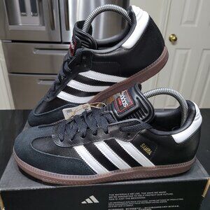 Adidas Samba Classic Shoes Sneakers Black White Leather Gum Sole IF1945